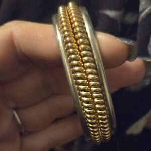 Gold and Silver Bangle Bracelet
